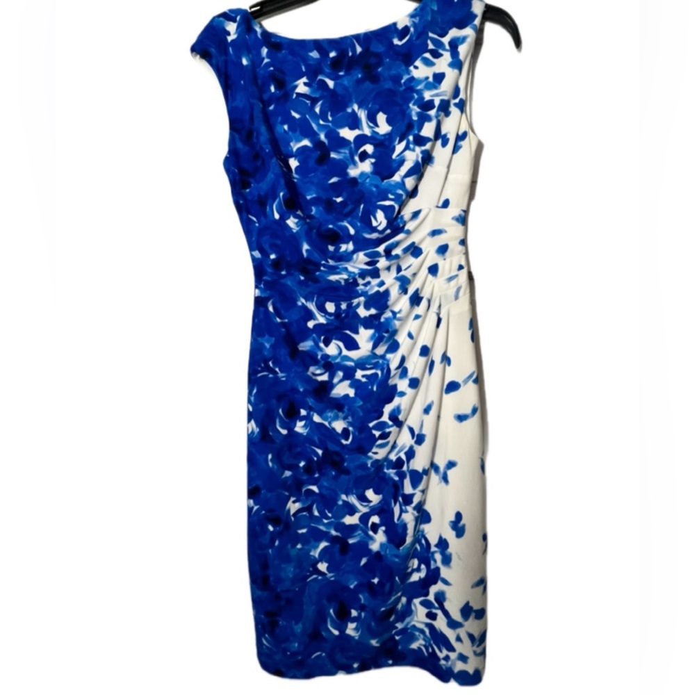 Classic sophisticated Lauren Ralph Lauren floralprint ruched sheath dress Size 0